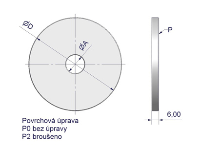 Lankový systém - kruhové krycí terče dekorativní 6mm