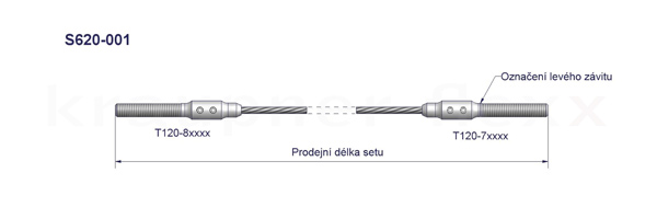 Terminál T120 a lanko