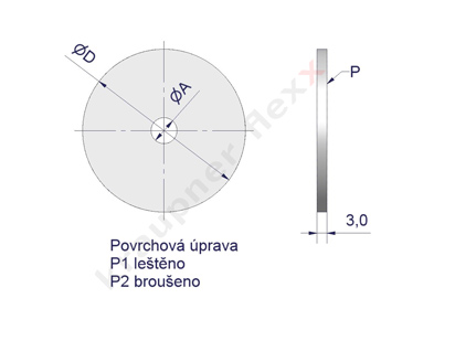 Lankový systém - kruhové krycí terče dekorativní 3mm