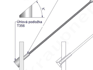 zaábradlí na schodech - kotvení lankového setu